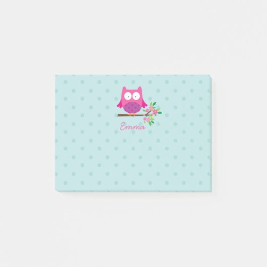 Roze boomkorren op een Tak Gepersonaliseerde Post Post-it® Notes (Voorkant)
