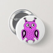 Roze boomkorren ronde button 5,7 cm (Voorkant /achterkant)