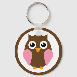 Roze boomkorren sleutelhanger