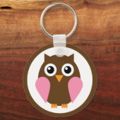 Roze boomkorren sleutelhanger (Voorkant)