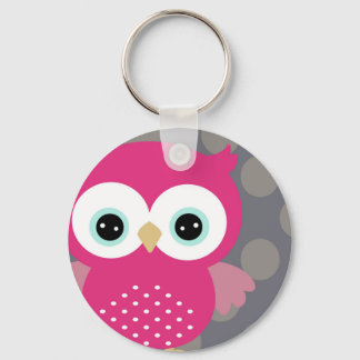 Roze boomkorren sleutelhanger