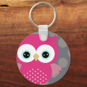 Roze boomkorren sleutelhanger (Voorkant)
