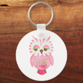 Roze boomkorren sleutelhanger (Voorkant)