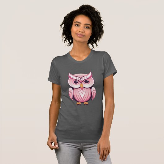 Roze boomkorren t-shirt (Voorkant volledig)