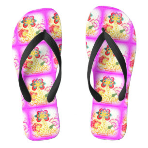 roze boompalmen teenslippers