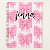 Roze boompatroonplank met naam planner (Voorkant)