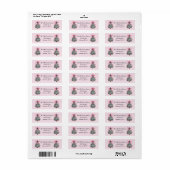 Roze Boompje Retouradreslabels Etiket (Full Sheet)
