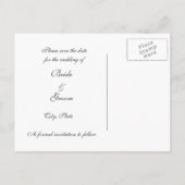 Roze boomstam sparen het Briefkaart van de Datum (Achterkant)