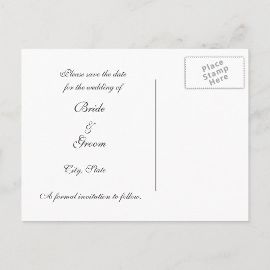 Roze boomstam sparen het Briefkaart van de Datum (Achterkant)