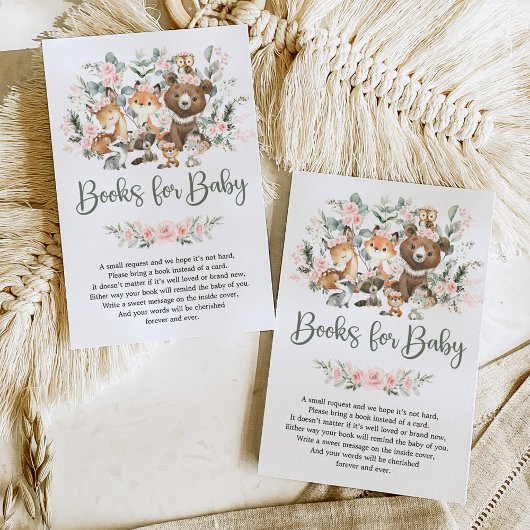 Roze boomstammen Boeken van bosrijke dieren voor B Informatiekaartje