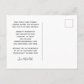 Roze boomstructuur Ornament Dusty Blue Holiday Mov Aankondigingskaart (Achterkant)