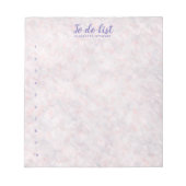 Roze boomvormig ontwerp met een lijst notitieblok (Voorkant)