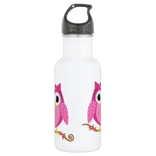 Roze boomvormig ontwerp waterfles 