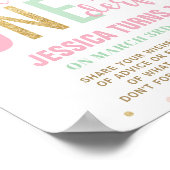 Roze boot Miss ONEderful Birthday Time Capsule Sig Poster (Hoek)