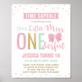 Roze boot Miss ONEderful Birthday Time Capsule Sig Poster (Voorkant)