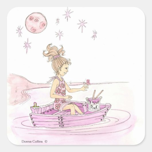 Roze Boot Sticker (Voorkant)