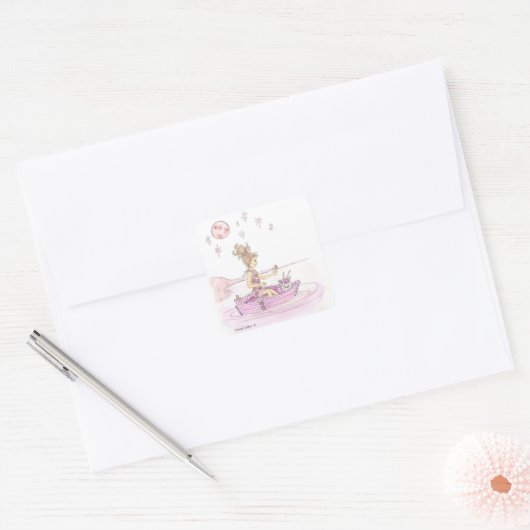 Roze Boot Sticker (Envelop)
