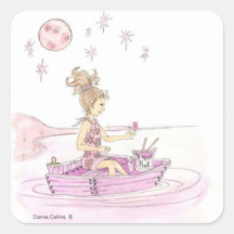 Roze Boot Sticker