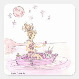 Roze Boot Sticker