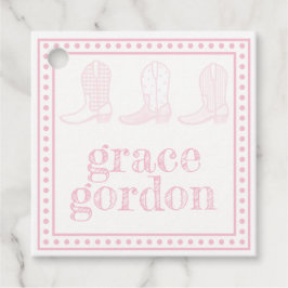 Roze Boots Gift Favor Tag Bedankjes Labels