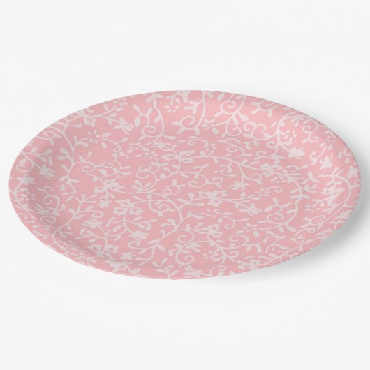 Roze Bord Floral Paper (Gekanteld)