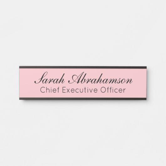 roze Bord - Kantoor Deurteken Deurbordje (Voorkant)