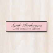  roze Bord - Kantoor Deurteken Deurbordje (Voorkant)