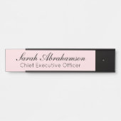  roze Bord - Kantoor Deurteken Deurbordje (Voorkant)