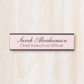  roze Bord - Kantoor Deurteken Deurbordje (Voorkant)