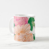 Roze & Bord Sinaasappel Roos Koffiemok (Voorkant links)