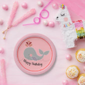 Roze Bord van de Nautical Ocean Whale Birthday Par (Feest)