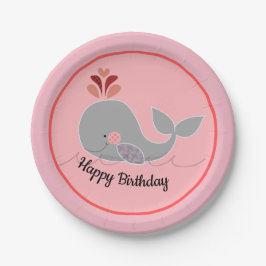 Roze Bord van de Nautical Ocean Whale Birthday Par