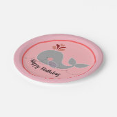 Roze Bord van de Nautical Ocean Whale Birthday Par (Gekanteld)