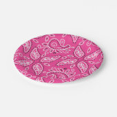 Roze bord van het Land Paisley-patroon (Gekanteld)