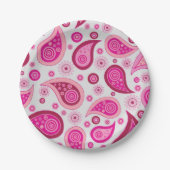 Roze bord van papier van Paisley (Voorkant)