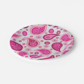 Roze bord van papier van Paisley (Gekanteld)