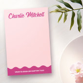 Roze bordeaux retro tekst golvende rand aangepaste post-it® notes