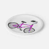 Roze Borden fietsenpapier Papieren Bordje (Gekanteld)