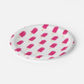 Roze Borden met een stijlvolle ijskap voor roze bo Papieren Bordje (Gekanteld)