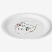 Roze borden papieren bordje (Gekanteld)