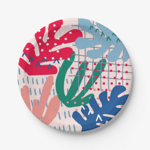 Roze Borden van Abstract papier Papieren Bordje