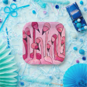 Roze Borden van Flamingo Party Papieren Bordje (Feest)