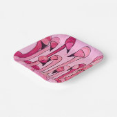 Roze Borden van Flamingo Party Papieren Bordje (Gebogen)