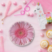 Roze Borden van Gerber Daisy Paper Papieren Bordje (Feest)