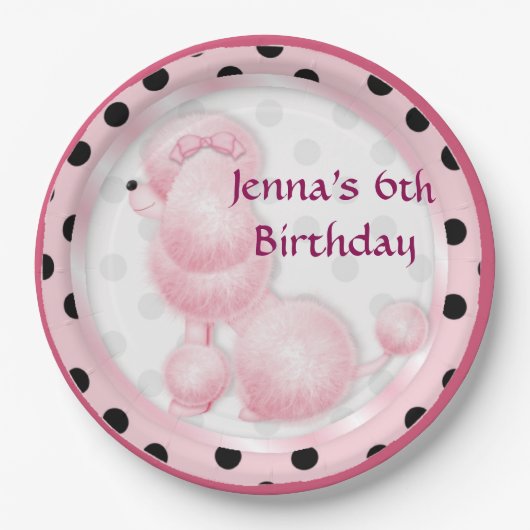 Roze Borden van papier van de feestdag Papieren Bordje (Voorkant)