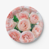 Roze Borden van rozenpapier Papieren Bordje (Voorkant)