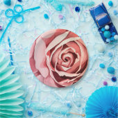 Roze Borden van rozenpapier Papieren Bordje (Feest)