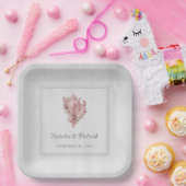 Roze Borden van Shell-weddenschappen Papieren Bordje (Feest)