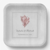 Roze Borden van Shell-weddenschappen Papieren Bordje (Voorkant)