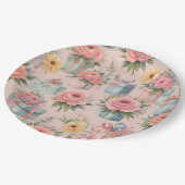 roze borden voor bloempapier papieren bordje (Gekanteld)